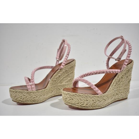 Christian Louboutin Mafaldina Zeppa 120 Rosy Pink Platform Wedge Sandal 41 - Picture 10 of 12